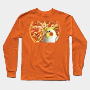 pizza cockatiel Long Sleeve T-Shirt